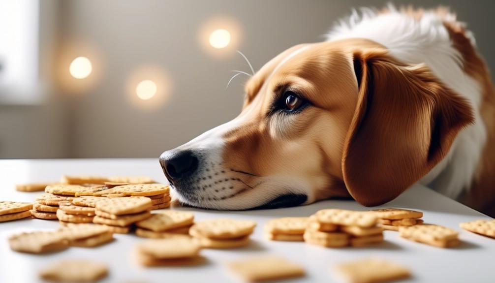 crackers as dog food